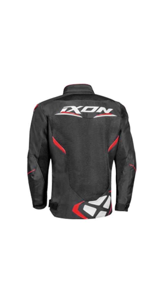 Ixon Draco Black White Red Jacket Motoblazer