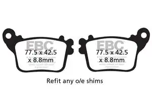 thumbnail image 2 of EBC Brakes FA192V Semi Sintered Disc Brake Pad Botswana 2 of 10