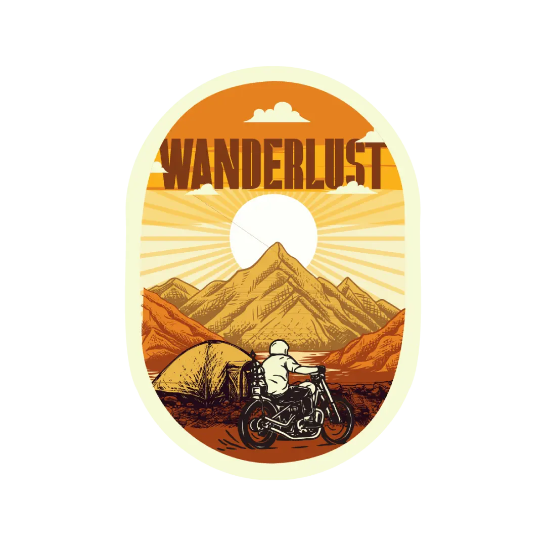 Wanderlust Sticker - Motoblazer