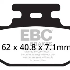 FA497TT Carbon TT Pads for Enduro/MX Bikes(Rear) - EBC Brakes