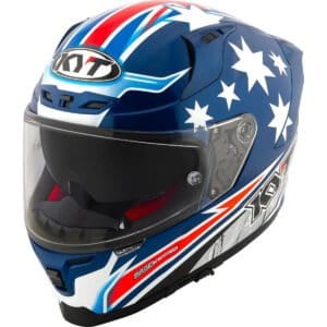 KYT Striker 2V Brock Parkes Replica Gloss Blue White Helmet