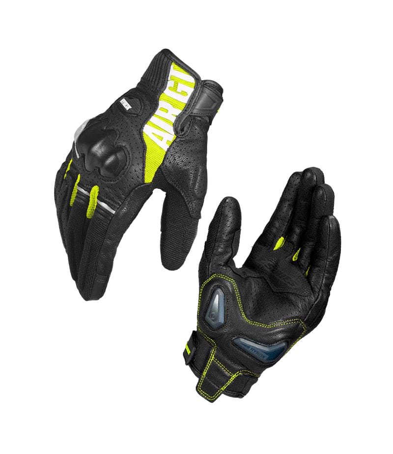 Rynox Air GT Gloves Black Hi viz Green - Image 1