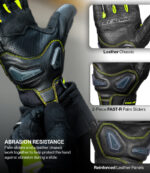 Rynox Air GT Gloves Black Hi viz Green - Image 3