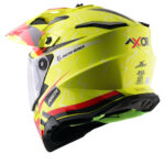 AXOR X-Cross Flash Dual Visor Helmet -  Neon Yellow Red - Image 4