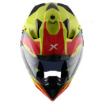 AXOR X-Cross Flash Dual Visor Helmet -  Neon Yellow Red - Image 7