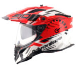 AXOR X-Cross Dual Visor Speedometer Helmet - Red - Image 3
