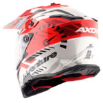 AXOR X-Cross Dual Visor Speedometer Helmet - Red - Image 4