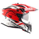 AXOR X-Cross Dual Visor Speedometer Helmet - Red - Image 6