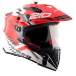 AXOR X-Cross Dual Visor Speedometer Helmet - Red - Image 7