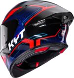 Kyt TT Revo Speeding Black Red Blue Helmet - Image 6