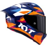 Kyt R1R Diamond Blue Orange Full Face Helmet - Image 4