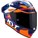 Kyt R1R Diamond Blue Orange Full Face Helmet - Image 3