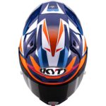 Kyt R1R Diamond Blue Orange Full Face Helmet - Image 9