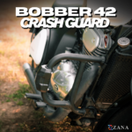Zana Crash Guard With Puck Slider T-3 For Jawa Bobber 42 (Mild Steel, Black)
