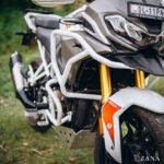 Zana Upper & Lower Crash Guard With Slider Combo (White) For TVS Apache RTX 300 Beak Version - Image 5