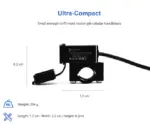 Cliff-Top Handlebar Mounted 36W Charger PD USB-C + QC 3.0 (Aluminium) - Image 2