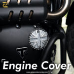 Z Pro Uk Flag Engine Cover (Small-aluminium ) For Triumph Street Twin