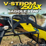 Roadster Saddle Stay With Jerry Can Mount (Black) For V Strom SX 250