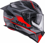 Kyt R2R Pro Parsec Matt Grl Grey Red Helmet - Image 2