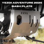 Zana Bash Plate For Yezdi Adventure 2025 (Silver, Aluminum)