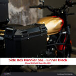 Zana Panniers for Guerrilla 450 - L-Flat Aluminium Black (36 litre)