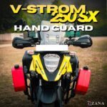 Zana Hand Guard For Suzuki V Strom SX 250 (Black & Silver Logo)