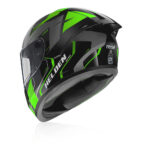 Reise Moto Helden Motorcycle Riding Helmet (Green/Black) - Image 6