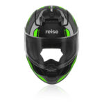Reise Moto Helden Motorcycle Riding Helmet (Green/Black) - Image 4