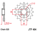 JT Sprockets Front (404 - 17T) - Image 2