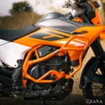 Zana Upper & Lower Crash Guard (Orange) For KTM ADV/Enduro 390 2025+ - Image 3
