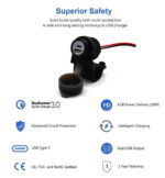 Handlebar Mounted Dual USB 4A (Plastic) - Image 8