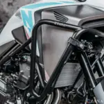 Zana Upper Fairing Guard and Lower Engine Guard for Honda NX500 (With Slider, Black, Mild Steel) - Image 9