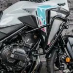 Zana Upper Fairing Guard and Lower Engine Guard for Honda NX500 (With Slider, Black, Mild Steel) - Image 8