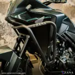 Zana Upper Fairing Guard and Lower Engine Guard for Honda NX500 (With Slider, Black, Mild Steel) - Image 6