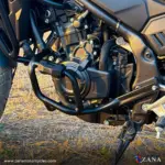 Zana Upper Fairing Guard and Lower Engine Guard for Honda NX500 (With Slider, Black, Mild Steel) - Image 3