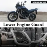 Zana Upper Fairing Guard and Lower Engine Guard for Honda NX500 E-Clutch (With Slider, Silver, Mild Steel) - Image 6