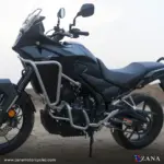 Zana Upper Fairing Guard and Lower Engine Guard for Honda NX500 E-Clutch (With Slider, Silver, Mild Steel) - Image 3
