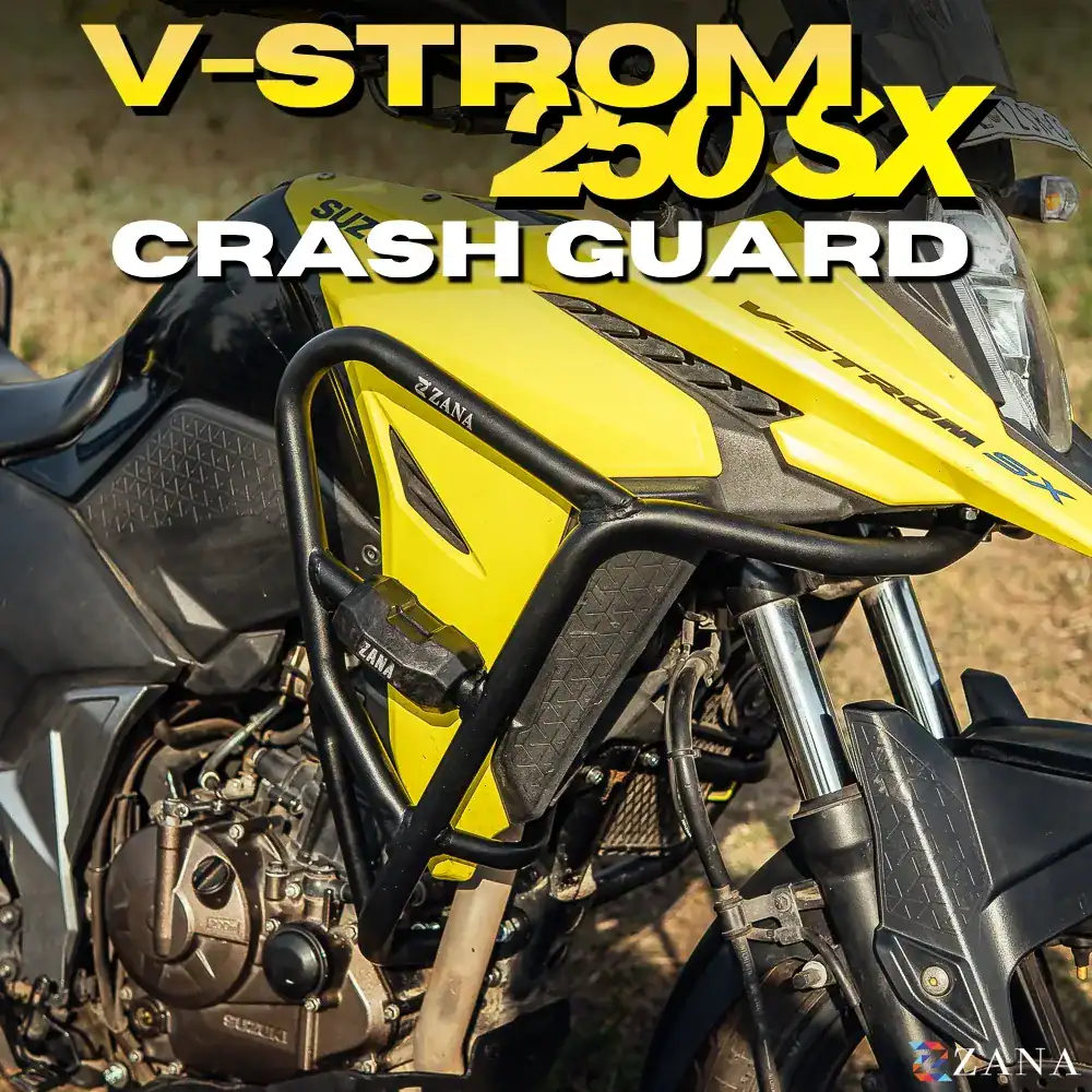 Zana-SUZUKI-V-Strom-SX-250-Bike-Protection-Crash-Guard-Zana-Upper-Crash-Guard-With-Slider-Puck-Black-For-V-Strom-SX-250 Zana Upper Crash Guard With Slider Puck (Black) For V Strom SX 250 - Image 1