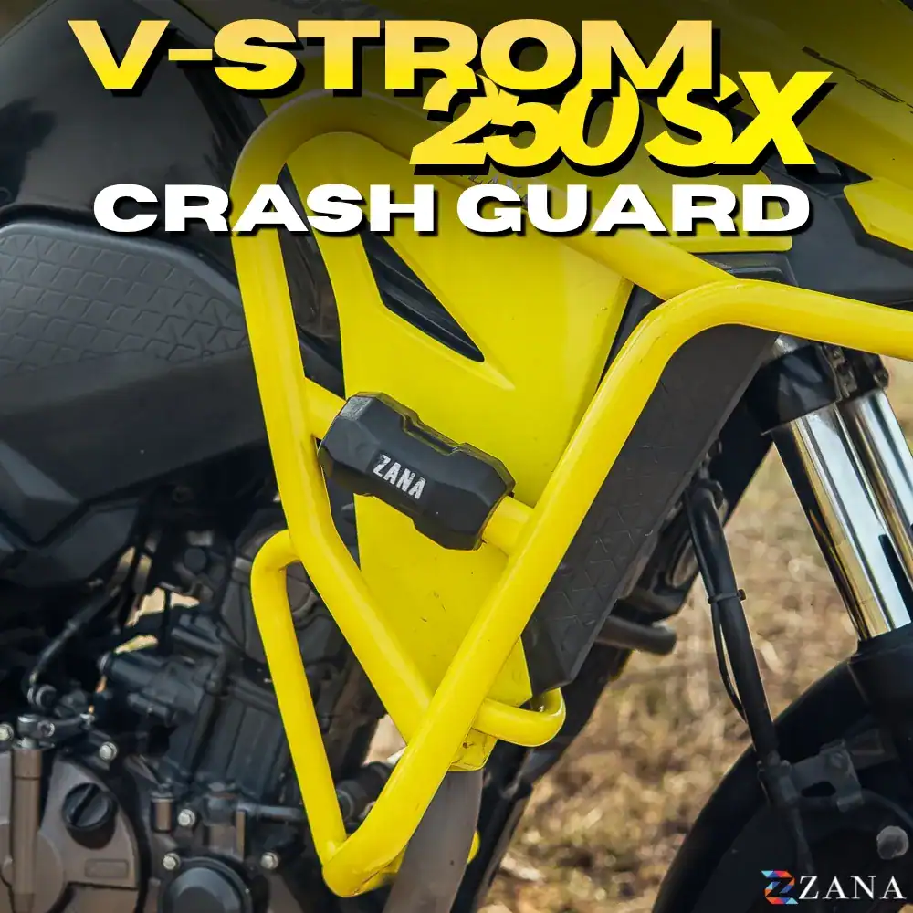 Zana-SUZUKI-V-Strom-SX-250-Bike-Protection-Crash-Guard-Zana-Upper-Crash-Guard-With-Slider-Puck-Yellow-For-V-Strom-SX-250 Zana Upper Crash Guard With Slider Puck (Yellow) For V Strom SX 250 - Image 1