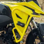Zana Upper Crash Guard With Slider Puck (Yellow) For V Strom SX 250 - Image 5