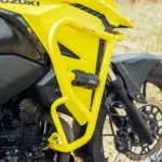 Zana Upper Crash Guard With Slider Puck (Yellow) For V Strom SX 250 - Image 2