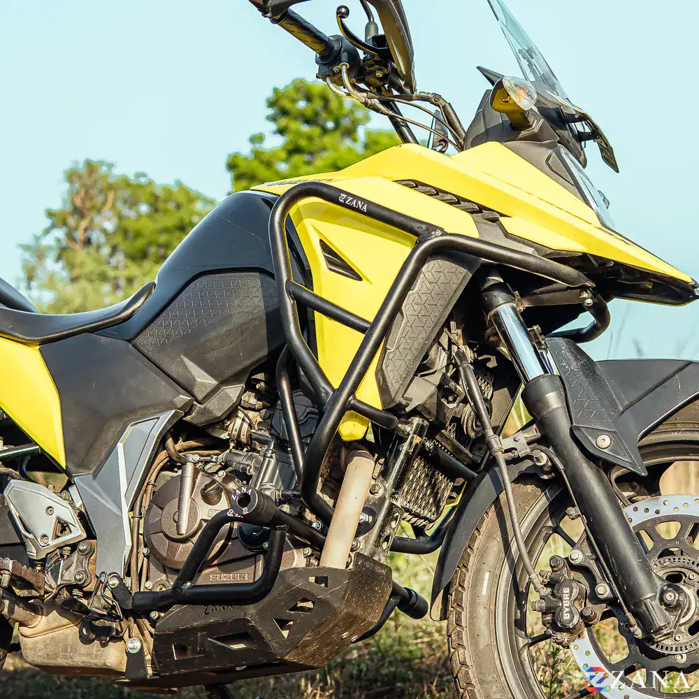 Zana-SUZUKI-V-Strom-SX-250-Bike-Protection-Crash-Guard-Zana-Upper-Lower-Crash-Guard-with-Slider-Combo-Black-For-V-Strom-SX-250_1 Zana-Upper & Lower Crash Guard with Slider Combo (Black) For V Strom SX 250 - Image 1