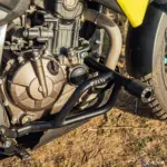 Zana-Upper & Lower Crash Guard with Slider Combo (Black) For V Strom SX 250 - Image 3