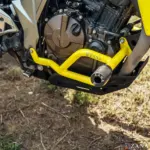 Zana-Upper & Lower Crash Guard with Slider Combo (Yellow) For V Strom SX 250 - Image 4