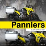 Zana Panniers( 36 LTR )Aluminium R-Flat Silver With Frame For Suzuki V-Strom 250