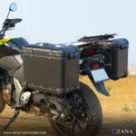 Zana Panniers( 36 LTR ) Aluminium R-Flat Black With Frame For Suzuki V-Strom 250 - Image 8