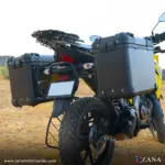 Zana Panniers( 36 LTR ) Aluminium R-Flat Black With Frame For Suzuki V-Strom 250 - Image 3