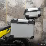 Zana Panniers( 36 LTR )Aluminium R-Flat Silver With Frame For Suzuki V-Strom 250 - Image 7