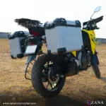 Zana Panniers( 36 LTR )Aluminium R-Flat Silver With Frame For Suzuki V-Strom 250 - Image 6