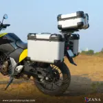 Zana Panniers( 36 LTR )Aluminium R-Flat Silver With Frame For Suzuki V-Strom 250 - Image 5